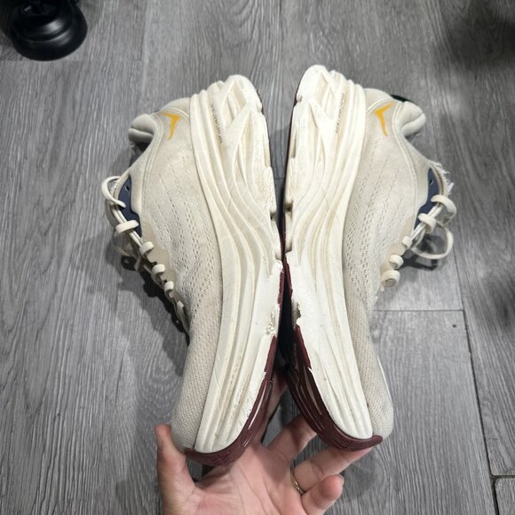 Hoka Bondi 8 Mens Sz 11.5 Running Shoes Cream Color